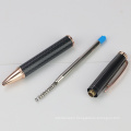 High quality Luxury Rose Gold Carbon fiber ball pen Metal ball pen custom logo pen for gift